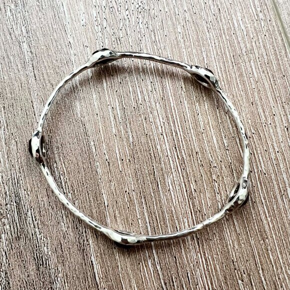 IPPOLITA Sterling Silver Black Onyx Rock Candy Bangle Bracelet 7.5" - Picture 2 of 6